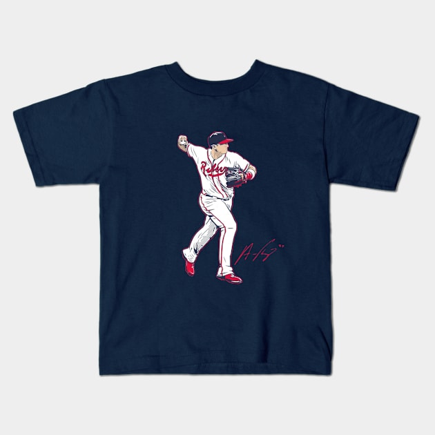 Austin Riley Superstar Pose Kids T-Shirt by KraemerShop